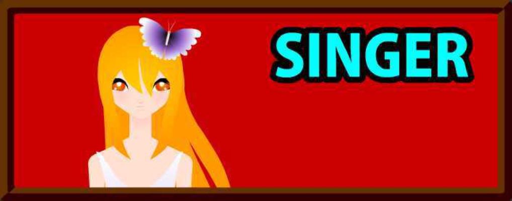 ボーカロイドキャラクター金髪の女の子のイラスト