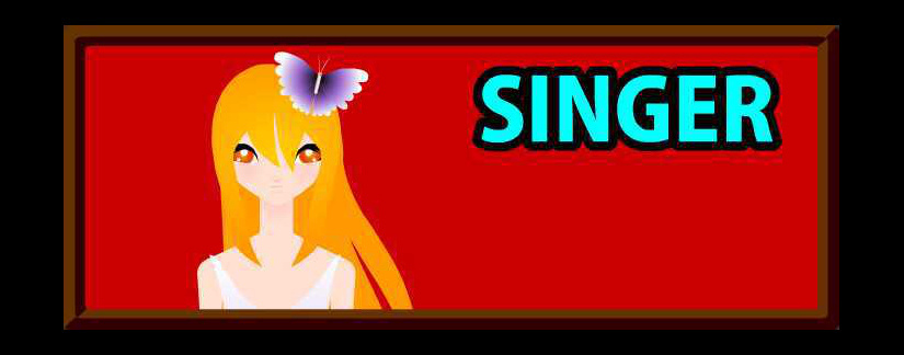 singer甘夏のイラストボタン